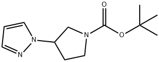 TERT-BUTYL 3-(1H-PYRAZOL-1-YL)PYRROLIDINE-1-CARBOXYLATE 结构式