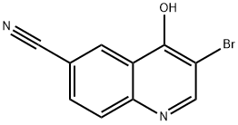 3-溴-4-羟基喹啉-6-甲腈 结构式