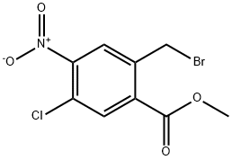 甲基 2-(溴甲基)-5-氯-4-硝基苯酸盐 结构式