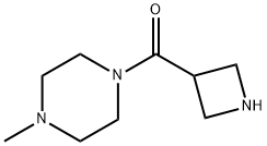 氮杂环丁烷-3-基(4-甲基哌嗪-1-基)甲酮 结构式