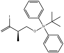 R-叔丁基((3-碘代-2-甲基丁基-3-烯-1-基)氧)二苯基硅烷 结构式