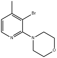 4-(3-Bromo-4-methyl-pyridin-2-yl)-morpholine 结构式