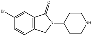 6-溴-2-(哌啶-4-基)异吲哚啉-1-酮 结构式