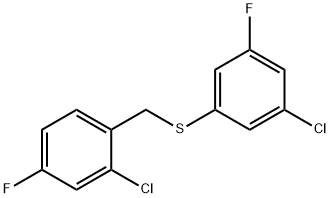 (2-CHLORO-4-FLUOROBENZYL)(3-CHLORO-5-FLUOROPHENYL)SULFANE 结构式