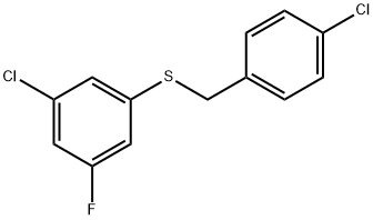 (3-CHLORO-5-FLUOROPHENYL)(4-CHLOROBENZYL)SULFANE 结构式