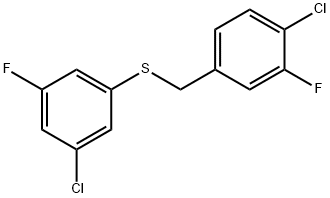 (4-CHLORO-3-FLUOROBENZYL)(3-CHLORO-5-FLUOROPHENYL)SULFANE 结构式