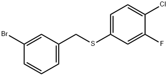 (3-BROMOBENZYL)(4-CHLORO-3-FLUOROPHENYL)SULFANE 结构式