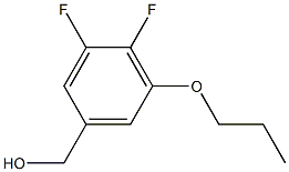 (3,4-二氟-5-丙氧基苯基)甲醇 结构式