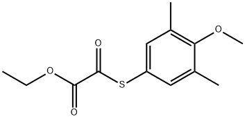 ETHYL 2-((4-METHOXY-3,5-DIMETHYLPHENYL)THIO)-2-OXOACETATE 结构式