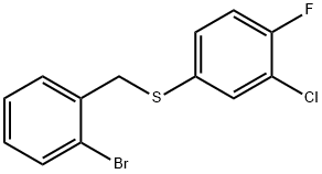 (2-BROMOBENZYL)(3-CHLORO-4-FLUOROPHENYL)SULFANE 结构式