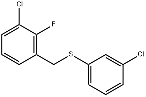 (3-CHLORO-2-FLUOROBENZYL)(3-CHLOROPHENYL)SULFANE 结构式