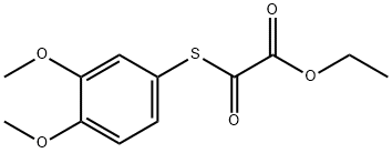 2-((3,4-二甲氧基苯基)硫代)-2-氧代乙酸乙酯 结构式