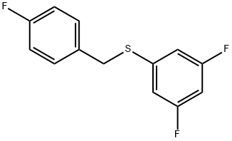 (3,5-DIFLUOROPHENYL)(4-FLUOROBENZYL)SULFANE 结构式