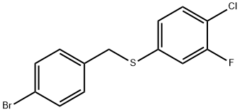 (4-BROMOBENZYL)(4-CHLORO-3-FLUOROPHENYL)SULFANE 结构式