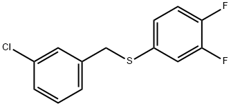 (3-CHLOROBENZYL)(3,4-DIFLUOROPHENYL)SULFANE 结构式