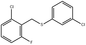 (2-CHLORO-6-FLUOROBENZYL)(3-CHLOROPHENYL)SULFANE 结构式
