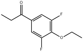 1-(4-ETHOXY-3,5-DIFLUOROPHENYL)PROPAN-1-ONE 结构式