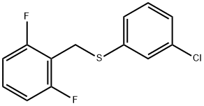 (3-CHLOROPHENYL)(2,6-DIFLUOROBENZYL)SULFANE 结构式