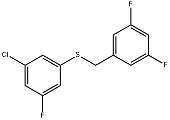 (3-CHLORO-5-FLUOROPHENYL)(3,5-DIFLUOROBENZYL)SULFANE 结构式