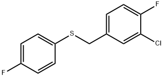 (3-CHLORO-4-FLUOROBENZYL)(4-FLUOROPHENYL)SULFANE 结构式