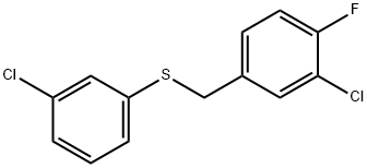 (3-CHLORO-4-FLUOROBENZYL)(3-CHLOROPHENYL)SULFANE 结构式