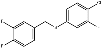 (4-CHLORO-3-FLUOROPHENYL)(3,4-DIFLUOROBENZYL)SULFANE 结构式