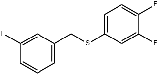 (3,4-DIFLUOROPHENYL)(3-FLUOROBENZYL)SULFANE 结构式