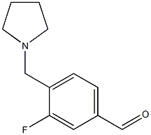 3-fluoro-4-(pyrrolidin-1-ylmethyl)benzaldehyde 结构式