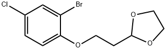 2-(2-(2-溴-4-氯苯氧基)乙基)-1,3-二氧戊环 结构式