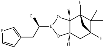 [(1S)-1-CHLORO-2-(3-THIENYL)ETHYL]BORONIC ACID (+)-PINANE-2,3-DIYL DIESTER 结构式