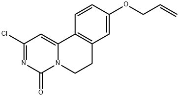 9-(烯丙氧基)-2-氯-6,7-二氢-4H-嘧啶并[6,1-A]异喹啉-4-酮 结构式