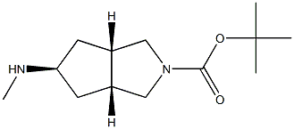 (3AR,5S,6AS)-5-(甲基氨基)六氢环戊烷并[C]吡咯-2(1H)-甲酸 叔丁酯 结构式