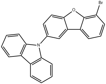9H-Carbazole, 9-(6-bromo-2-dibenzofuranyl)- 结构式