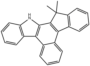 13,14-二氢-14,14-二甲基-苯并[C]吲哚并[2,1-A]咔唑 结构式