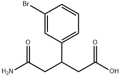 5-氨基-3-(3-溴苯基)-5-氧代戊酸 结构式