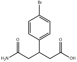 5-氨基-3-(4-溴苯基)-5-氧代戊酸 结构式