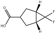 CIS-6,6-DIFLUOROBICYCLO[3.1.0]HEXANE-3-CARBOXYLIC ACID 结构式