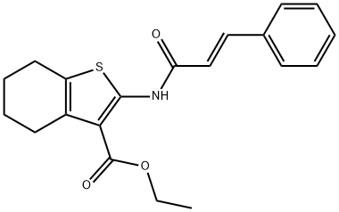 ethyl 2-cinnamamido-4,5,6,7-tetrahydrobenzo[b]thiophene-3-carboxylate 结构式