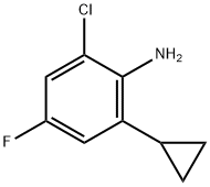 2-氯-6-环丙基-4-氟苯胺 结构式