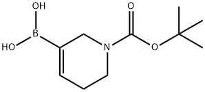 {1-[(叔丁氧基)羰基]-1,2,5,6-四氢吡啶-3-基}硼酸 结构式