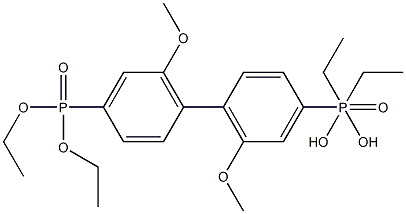 (R)-TETRAETHYL 6,6-DIMETHOXYBIPHENYL-2,2-DIYLDIPHOSPHONATE 结构式