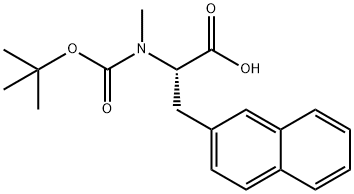 N-Boc-N-methyl-3-(2-naphthyl)-L-alanine 结构式