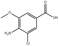 4-Amino-3-chloro-5-methoxy-benzoic acid 结构式