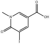 5-碘-1-甲基-6-氧代-1,6-二氢吡啶-3-羧酸 结构式