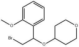 4-(2-溴-1-(2-甲氧基苯基)乙氧基)四氢-2H-吡喃 结构式