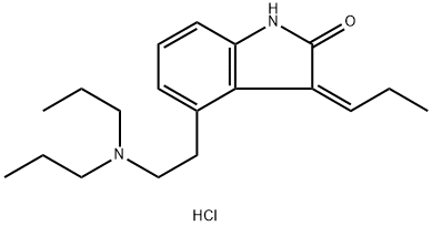 (3Z)-4-[2-(dipropylamino)ethyl]-3-propylidene-1H-indol-2-one:hydrochloride 结构式