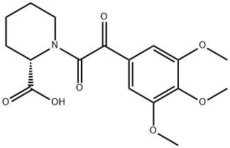 (S)-1-(2-氧亚基-2-(3,4,5-三甲氧苯基)乙酰基)哌啶-2-羧酸 结构式