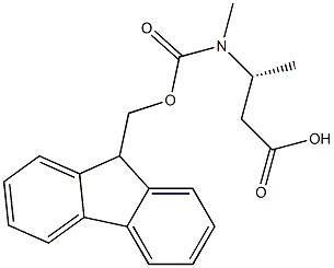 (R)-3-((((9H-芴-9-基)甲氧基)羰基)(甲基)氨基)丁酸 结构式