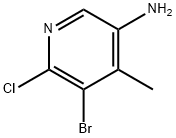 5-溴-6-氯-4-甲基吡啶-3-胺 结构式