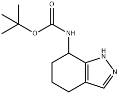 TERT-BUTYL (4,5,6,7-TETRAHYDRO-1H-INDAZOL-7-YL)CARBAMATE 结构式